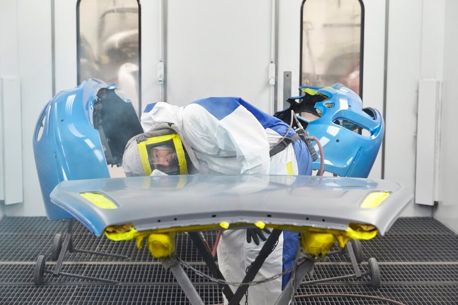 Masking tape for painting a car