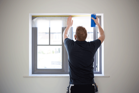 how to mask a room - masking windows