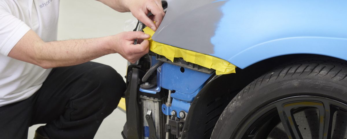 use of Q1 yellow masking tape on a car